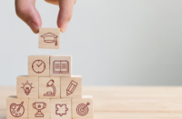 Building blocks that indicate school